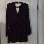 Free People  Purple Printed Tegan Choker Mini Dress, NWT Photo 7