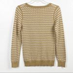 Banana Republic  Gold And Cream Long Sleeves Sweater, Size Small Photo 1