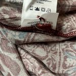 Faherty Toluca Tiered Long Sleeve Dress Merlot Bordeaux Red Floral Womens Small Photo 5