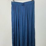 Jigsaw Blue Pleated Crinkle Satin Pull On Trousers Womens Pants Size 4 Photo 4