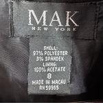 MAK New York Christmas Embroidered Open Front Blazer Jacket Black Multi 8 Photo 8