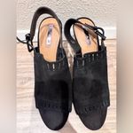 Tahari  Maya Black Suede Open-Toed Heels sz 8.5M Photo 2