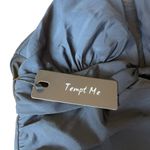 Tempt Me  Black One Piece Swimsuit High Neck Plunge Ruched Tummy Control Small Photo 9