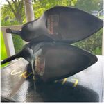 Liliana  Lorene-1 booties size 7.5 Black Heel ankle women’s gold detail point Photo 1