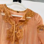 Free People NEW FP One Paige Peach Mini Dress Sand Sable Extra Small Romantic Photo 11