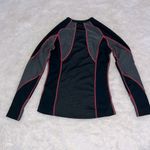 Mizuno Crewneck LS Running Shirt Color Black/Grey W Red Stitching Size M EUC Photo 7