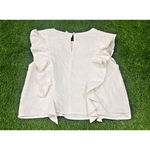 BP . Tank Top Off White Ruffles Cropped Dainty Beach Girly Cropped Cute M Photo 6