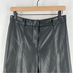 Avec Les Filles  Black Vegan Leather High Rise Wide Leg Crop‎ Pants Photo 2
