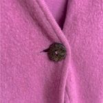 Eileen Fisher Purple Lilac Button Boiled Wool Cotton Cardigan Jacket Size Large Photo 4