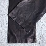 7 For All Mankind  High Rise Vegan Leather Straight Pants Black Sz Small 💚 Photo 6