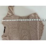 BCBGMAXAZRIA BCBG Y2K Women's Floral Crochet Tan Neutral Blouse Shirt Top Small *FLAWED* Photo 4