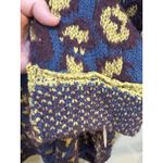 Free People Womens Little Animal Pullover Blue Fig Combo Size Medium Oversized! Photo 6