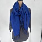Bijoux Terner NWT  Pashmina Ink Blue Viscose Scarf Fringed Shawl Wrap Photo 6