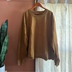 Good American Long Sleeve Crewneck T-Shirt GT0196 Bronze Brown Size 5/6 (2X-3X) Photo 1