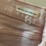 Aritzia Women’s 24 Denim Forum The Yoko High Rise Slim Light Pink Fray Jeans Photo 5