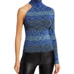 Bardot  blue turtleneck one long sleeve turtleneck knit sweater top S Photo 1