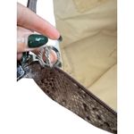 Longchamp  Brown Snake Print Le Pliage Shoulder Tote Bag Satchel Photo 7