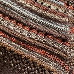 Striped Crochet Knit Top Brown Size M Photo 4