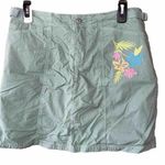 Fresh Produce  Lagoon Green FLORAL Stretch CRUISER SKORT Skirt Small Photo 0