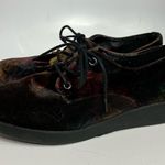 Madden Girl Bandshe dark floral velour lace up shoes black pink women’s size 8.5 Photo 0