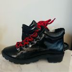 Schutz  Patent Leather Hiking Boots Booties,‎ Red Laces/Black, Size 6.5, NWOT Photo 11