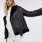 Top shop Faux Leather Aviator Jacket  Photo 0