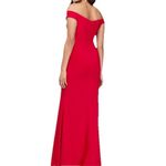 XScape Off The Shoulder Notch Mermaid Gown With Slit. Size: 10 Photo 5