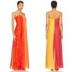 Milly Sunset Stripe Strapless Maxi Dress Coral Multi Size 2 US NWT Photo 3