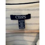 CHAPS  Women's 3 Button Nautical Knit Jacket Cream Navy Stripes Plus Size XXL Photo 2