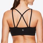 Gaiam Shine Strappy Mid-Impact Sports Bra Black Photo 1