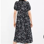  Dresses Loft Black Pearl Print Puff Sleeve Midi Dress Photo 1