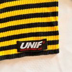 Unif  Small Crop Top Sweater Yellow Rainbow Rastafarian Pride Winter Fall Spring Photo 3