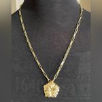 BaubleBar NEW  Gold Floral Pendant Necklace Photo 2
