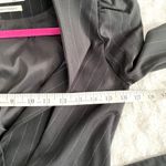 Ba&sh  Burton Black Pinstripe Long Sleeve Minimalist Elegant Wrap Mini Dress 4 Photo 8