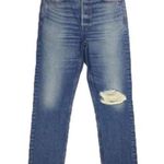 GRLFRND  Distressed Raw Step Hem Jeans Photo 0