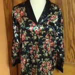 Vintage 90s satin roses smoking jacket Photo 5