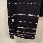 St. John  Evening Black Embellished Knit Jacket – Diamond Buttons, Size 10, Rare Photo 4