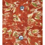 lemon grass NWT Ladies M Burnt Orange Lightweight Jacket Button Up Leaf Pattern Photo 3