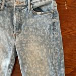 BLACK ORCHID Miranda Off Step High Rise Skinny Jeans Cheetah Print Size 25 Luxe Blue Photo 2