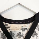 Anthropologie Vanessa Virginia Owl Novelty Print Button Front V-Neck Roll Tab Blouse Size 2 Photo 3