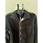 Assante Sport Men's Stylish black trimmed in white button‎ down Size XL Photo 1