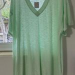 We The Free NWT Free People Mint Green Short Sleeves V-neckTunic/XS oversized Photo 1