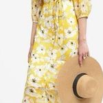 Banana Republic  yellow floral longsleeve preppy boho tiered tie maxi dress 0 NWT Photo 0