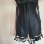 Victoria's Secret Black Lace Chemise with Satin Finish Photo 1