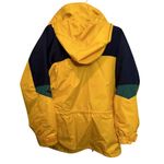 Columbia Vintage  Jacket Tech Series Women’s Medium Yellow Hidden Hood Zip Snap Photo 1
