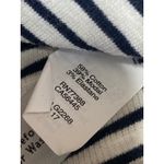 Madewell  Women's Black White Striped Ribbed Knit Crew Neck Long Sleeve Top Sz S Photo 3