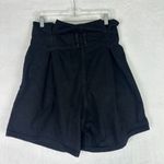 Bardot Paperbag Waist Denim Shorts Black Size US 30 Super High Waist 6.75" Photo 2