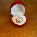 Multi Color Stone Ring Elegant 925 Sterling Silver Purple Photo 3