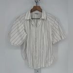 Madewell Shirred Bubble-Sleeve Button-Up Shirt Size M Photo 1