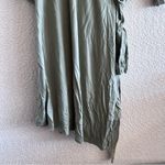 Caden Lane Women’s Bamboo Green Solid Wrap Crossover Maternity Robe One Size Size undefined Photo 3